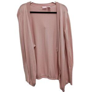 Alloy Womens Cardigan Medium Pink‎ Long Sleeve Open Front Lightweight Minimalist